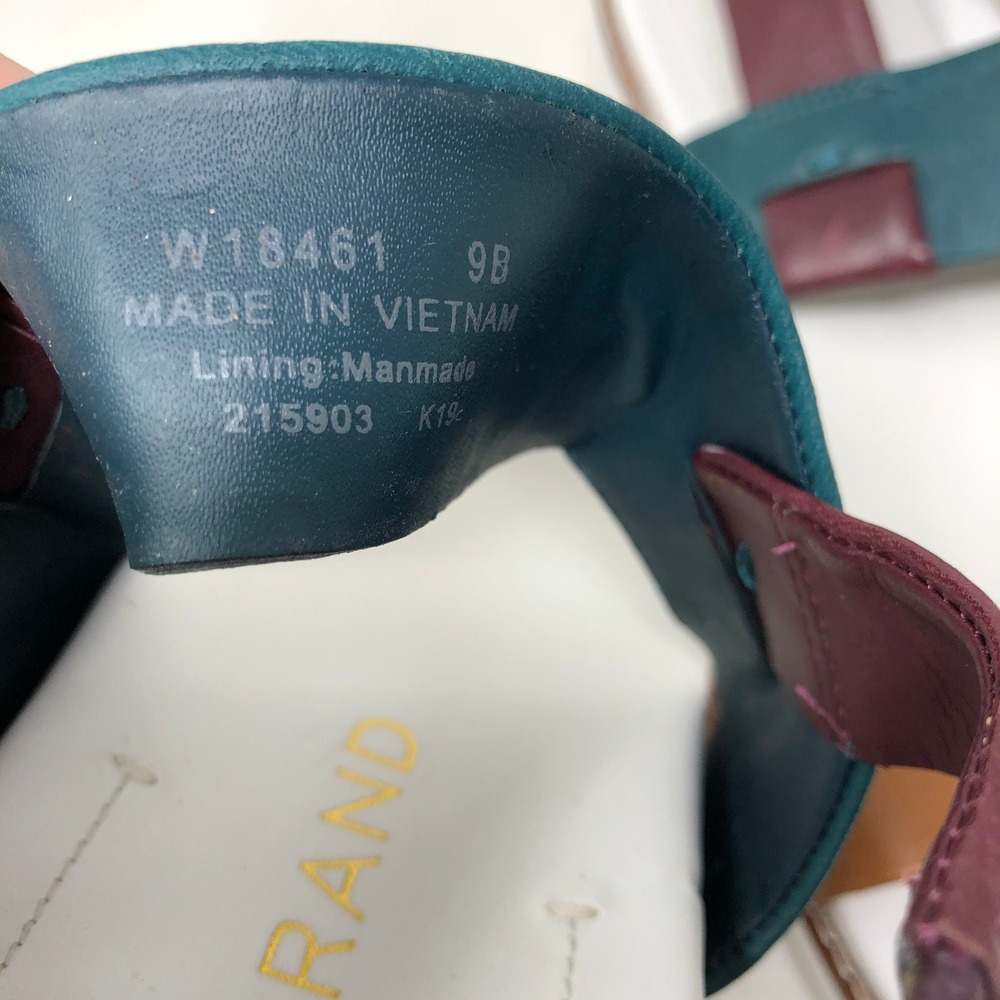 Cole Haan Womens 9 Zerogrand Sandals Global Band Multicolor Leather Strappy Flat - Picture 9 of 9